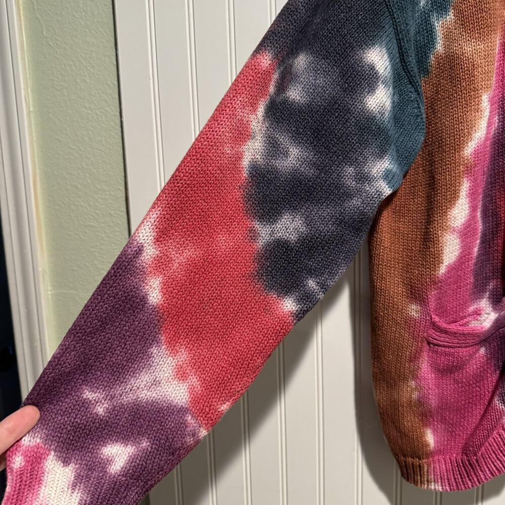 NSF Rogers Cardigan Jewel Tone Tie Dye Size Medium - Picture 3 of 7
